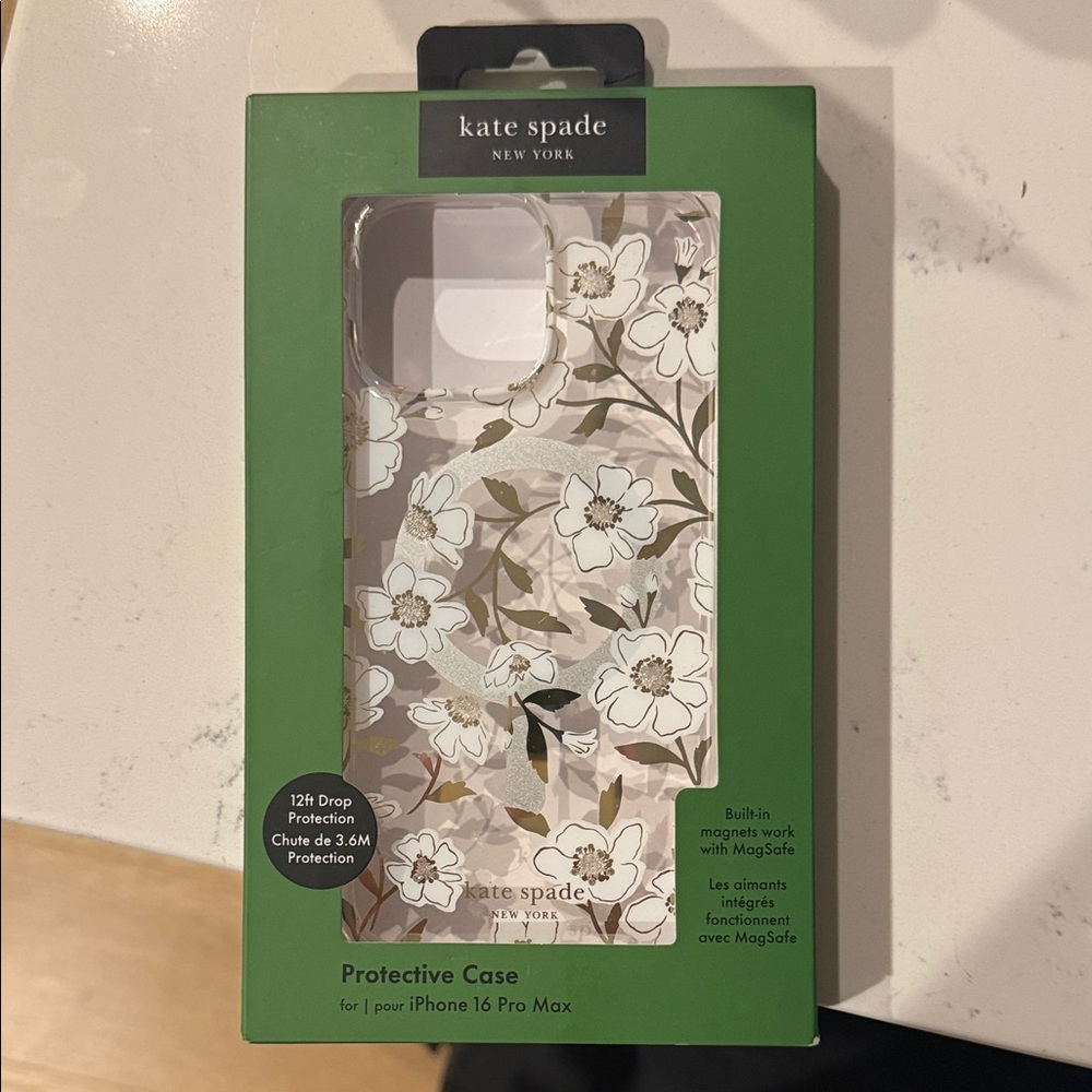 Kate Spade White Floral iPhone 16 Pro Max Case